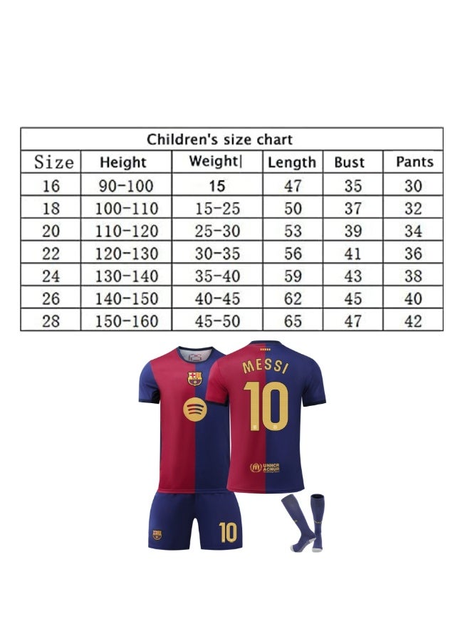 Barcelona FC Football Jerseys For Kids Youth Soccer Shirt Training uniform Suit - Image 2